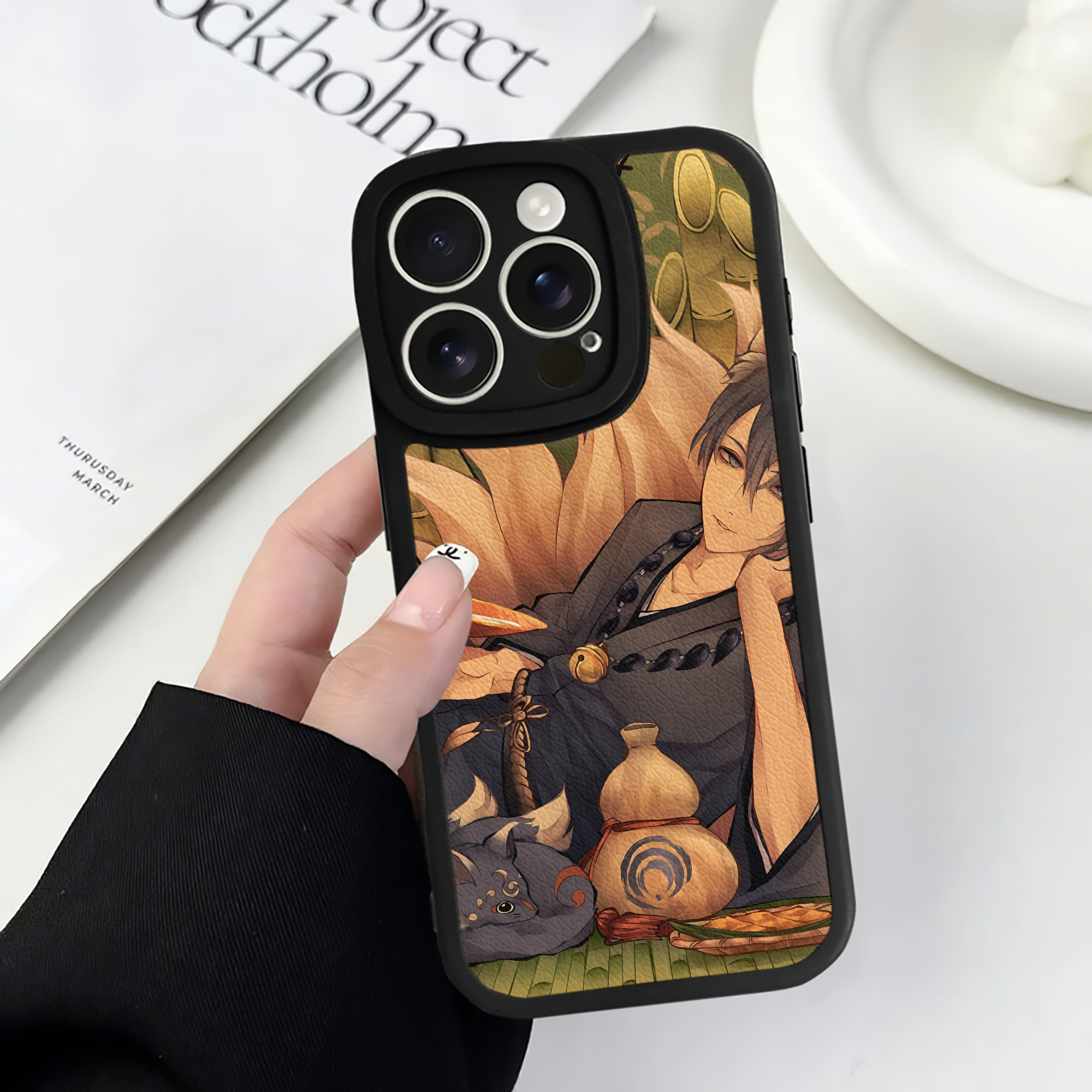 （画像用） 刀剣乱舞 Touken Ranbu 【iPhone 16シリーズ対応】シリコンスマホケース（レザー調） 材質：シリコン